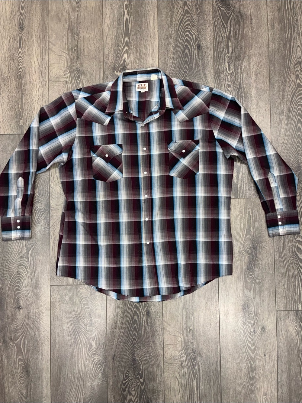 Vintage Pearl Snap Men's Xl Plaid Western Shirt Rodeo Cowboy Ely Cattleman
